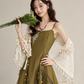 Ethnic style improved Han elements tassel suspender dress spring temperament wear R1887