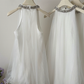 Elegant atmosphere diamond-studded halter neck sling mesh sleeveless short dress R2118