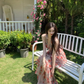 Green halo halter neck backless dress for seaside vacation R1597