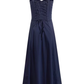 2025 Summer New Blue Slit Sexy Waist Temperament Suspender Dress R0901