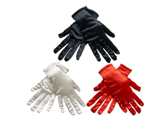 Bridal short satin dress gloves suitable for ladies to attend dinner dance/church/wedding     S6213