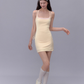 Hot girl solid color slim halter neck suspender dress summer hip-wrapped slim sexy short skirt R3329
