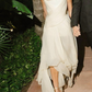 Boho Chiffon Bridal Gown, Spaghetti Straps A-Line Sleeveless Ruffles Bridal Dress       S6964