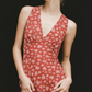 Dress short niche retro saffron V-neck sleeveless backless suspender long dress R2904