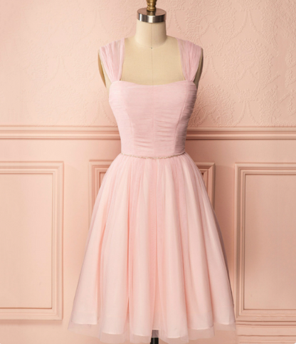 Minimalist Pink Homecoming Dress , Satin Corset Mini Birthday Dress Party Dress RS1435