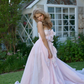 Girlish Flowy Women's Prom Gown Blush Pink Corset Hi-Lo Evening Dress Birthday Dress — Fall Outfit 2026 New RS3210