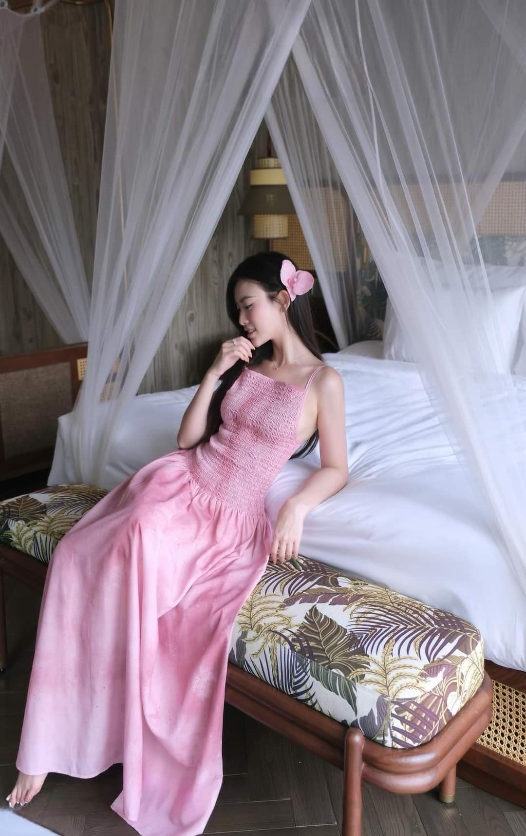 Silky Flowy Women's Prom Gown Pink Maxi Evening Dress Birthday Dress — Fall Outfit 2026 New  RS3430