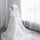 Gorgeous Lace Embroidered Strapless Mermaid Tulle Corset Maxi Trailing Wedding Dress RS3130