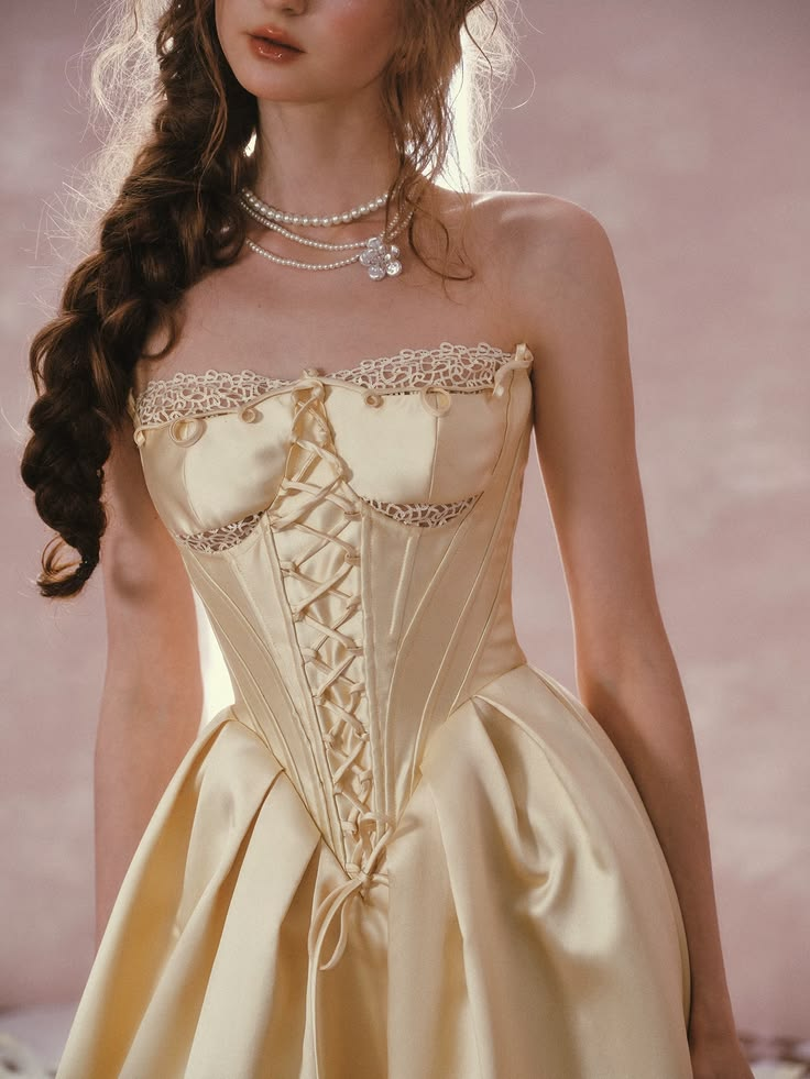 Silky Satin Embroidered Prom Gown Pastel Yellow Women's Maxi Birthday Dress Evening Dress RS2977