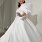 Clean Silky Women's Prom Gown White Waist Fitted Maxi Evening Dress Birthday Dress — Fall Outfit 2026 New  RS3300