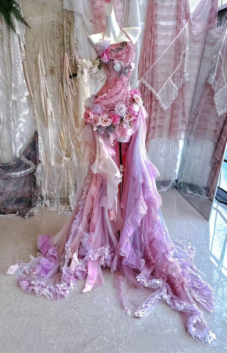 Purple halter neck, slim waist, three-dimensional flower sexy short skirt with trailing skirt, prom dress R5317