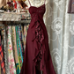 Black halter-neck fitted elegant long dress, ball gown R6258