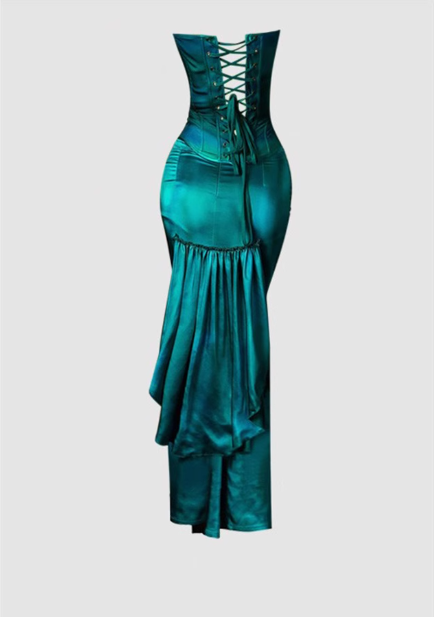 French retro herringbone tube top 2025 plus size satin hip skirt suit R1422