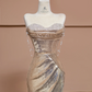 Champagne gold strapless fitted long ball gown, bridal gown R8362