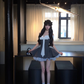 Gray tube top waist slim fit A-line high-end puffy skirt homecoming dress R5064