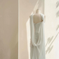 White tube top pleated waist slim hip elegant long skirt, prom dress R5680