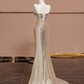 Champagne gold strapless fitted long ball gown, bridal gown R8362
