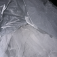 White strapless fitted waist tulle dress, princess-style long ball gown R6914