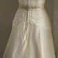 Ivory white halter-neck fitted waist elegant long ball gown, bridal dress R6833