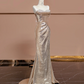 Champagne gold strapless fitted long ball gown, bridal gown R8362
