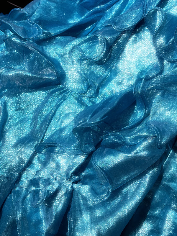 Blue strapless fitted waist slim-fitting ball gown with a full skirt R8698