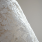 White lace floral strapless dress with a fitted waist and full skirt, long ball gown/bridal gown R8486