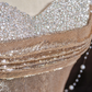 Champagne gold strapless fitted long ball gown, bridal gown R8362