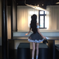 Gray tube top waist slim fit A-line high-end puffy skirt homecoming dress R5064