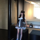 Gray tube top waist slim fit A-line high-end puffy skirt homecoming dress R5064