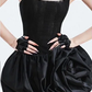 Black tube top waist slimming and slimming high-end flower bud skirt short skirt homecoming dress R4615