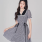 V-neck plaid dress summer tea break French skirt new style skirt niche design R4498