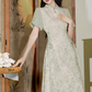 New Chinese style light national style improved cheongsam waist Zen dress R2362