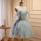 Charming Beaded Homecoming Dress ,Tulle Embroidered Corset Short Prom Dress RS1672