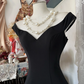 Black suspender waist slim hip fishtail sexy long skirt ball gown R6197