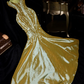 Gold strapless fitted mermaid long ball gown R6995