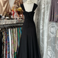 Black halter-neck, fitted, bodycon long dress, prom dress R6355