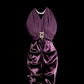 Purple halter neck elegant bodycon long ball gown R6676