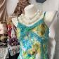 Light green suspender floral waist slim fit cute sexy skirt prom dress R6156