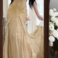 Champagne nude strapless fitted waist bodycon sexy long ball gown R7750