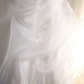 White halter-neck, fitted waist, beaded long ball gown/bridal dress R6834