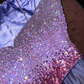Purple sequined long ball gown R7034