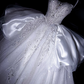 White suspender diamond waist slim fit puffy skirt long dress bridal dress R5722
