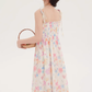 Floral suspender skirt plus cardigan two-piece suit 2025 new French seaside dress R2377