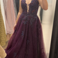 Dark Purple long Prom Dresses Evening Gown      S3530