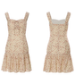 French floral short skirt pink suspender dress short holiday wear skirt R2716