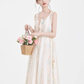 Forest style pastoral style floral dress new style suspender skirt blouse suit two-piece set R2394