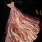 Dreamy Rose Gold High-Waisted Slimming Long Ball Gown R6996