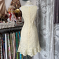 Apricot sleeveless fitted lace sexy mini dress, ball gown R6356