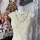 Apricot sleeveless fitted lace sexy mini dress, ball gown R6356