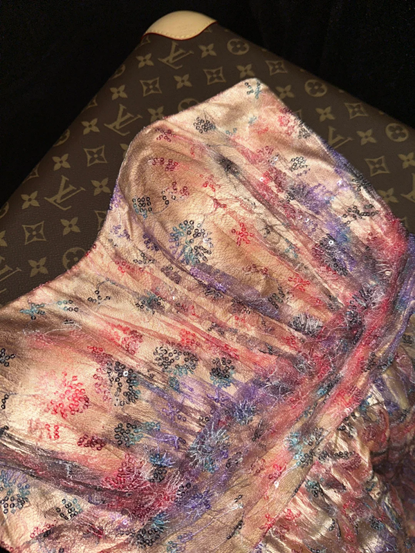 Dreamy Rose Gold High-Waisted Slimming Long Ball Gown R6996